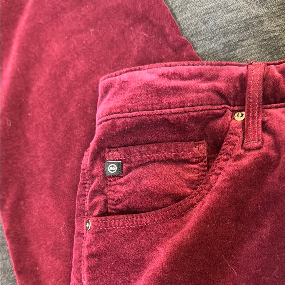 AG Adriano Goldschmied the Jodie Crop velvet pants sz 30 - Picture 5 of 14